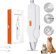 2-in-1 Cat & Dog Nail Clippers with LED Light and Grinder – USB Rechargeable