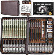 58PCS Art Drawing Supplies Kit with Leather Case