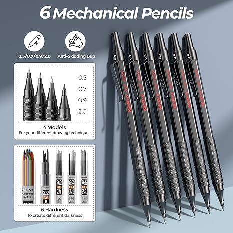 58PCS Art Drawing Supplies Kit with Leather Case