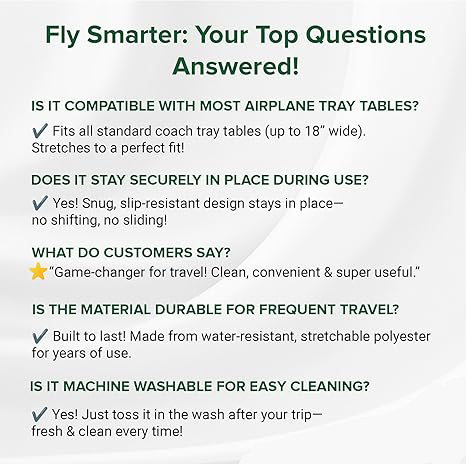 Airplane Pockets – Seat Back Organizer & Tray Table Cover