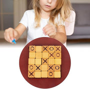 Wooden Tic Tac Toe Game – Classic Fun for Kids, Friends & Coffee Table Play! 🧩👨‍👩‍👧‍👦