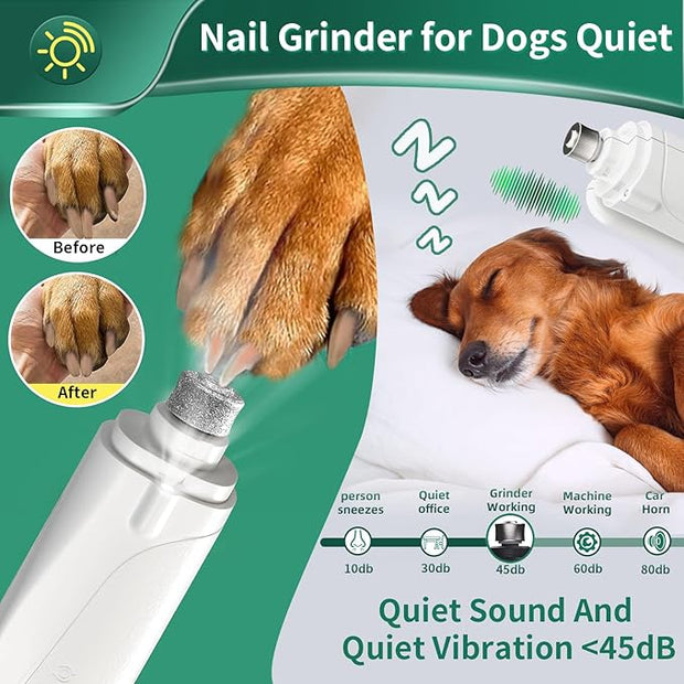 2-in-1 Cat & Dog Nail Clippers with LED Light and Grinder – USB Rechargeable