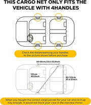 Car Ceiling Cargo Net Pocket – Adjustable Double-Layer Mesh Roof Organizer