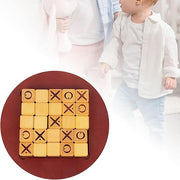 Wooden Tic Tac Toe Game – Classic Fun for Kids, Friends & Coffee Table Play! 🧩👨‍👩‍👧‍👦