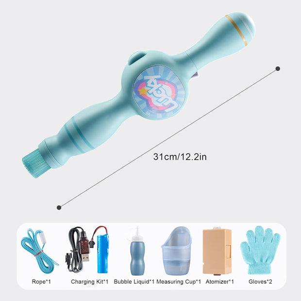 Magical Smoke Bubble Wand & Light-Up Machine – Foggy Bubbles, Glowing Fun!