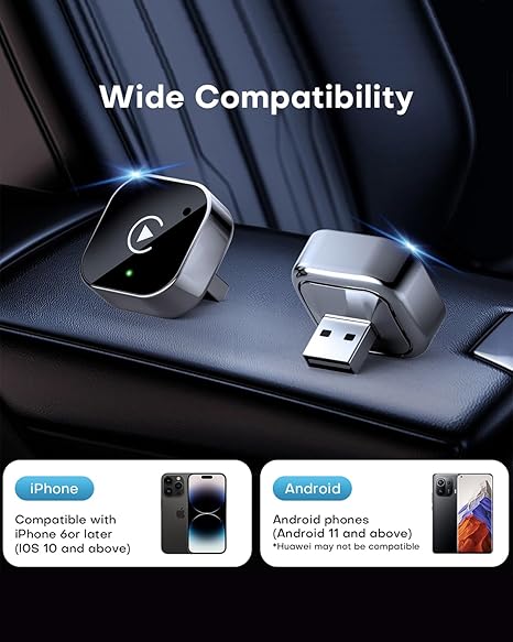 🚗 2025 Upgraded Mini Wireless CarPlay & Android Auto Adapter – Go Wireless in Seconds! 📱✨