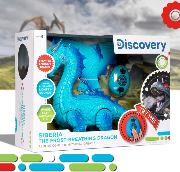 🐉 Remote Control Dragon Toy with Mist Breath, Lights, Sound, and Wing Motion
