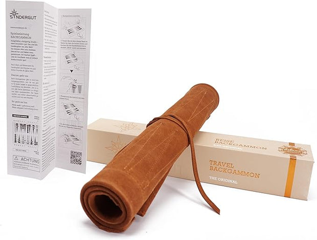 Backgammon Game Set – Portable Roll-Up Travel Edition