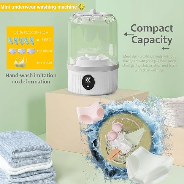 🧼 Mini Portable Washing Machine | Ultrasonic Cleaning, Foldable, Travel-Friendly
