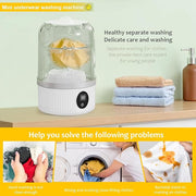 🧼 Mini Portable Washing Machine | Ultrasonic Cleaning, Foldable, Travel-Friendly