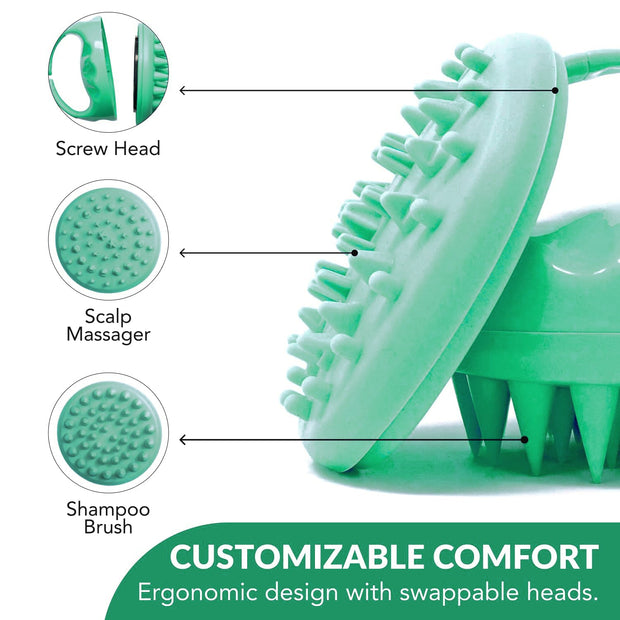 💆 Silicone Scalp Massager Brush – Spa-Like Hair Care in the Palm of Your Hand