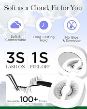 ✨ Magnetic Eyelashes – No Glue, Lightweight &amp; Reusable Lashes with Applicator for Effortless Beauty