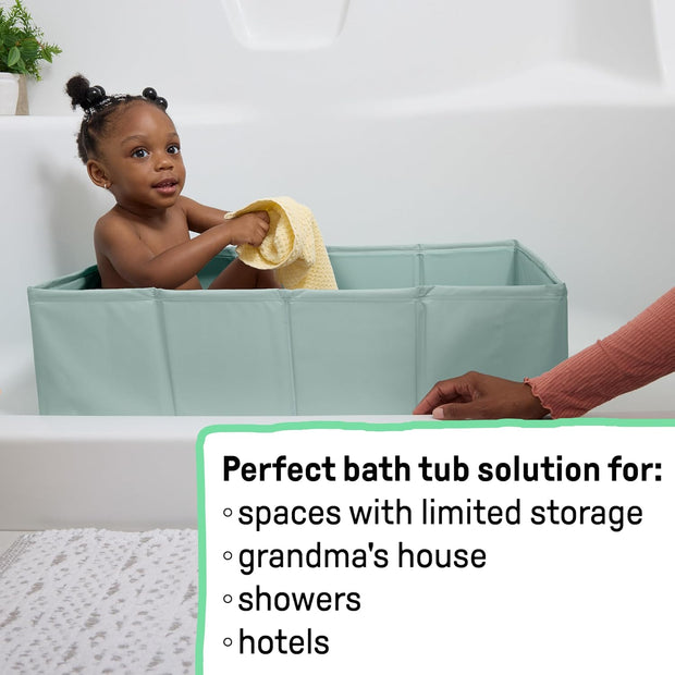 This toddler tub fits in my suitcase and sets up in seconds — love it!