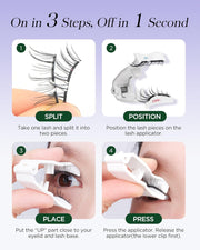 ✨ Magnetic Eyelashes – No Glue, Lightweight &amp; Reusable Lashes with Applicator for Effortless Beauty