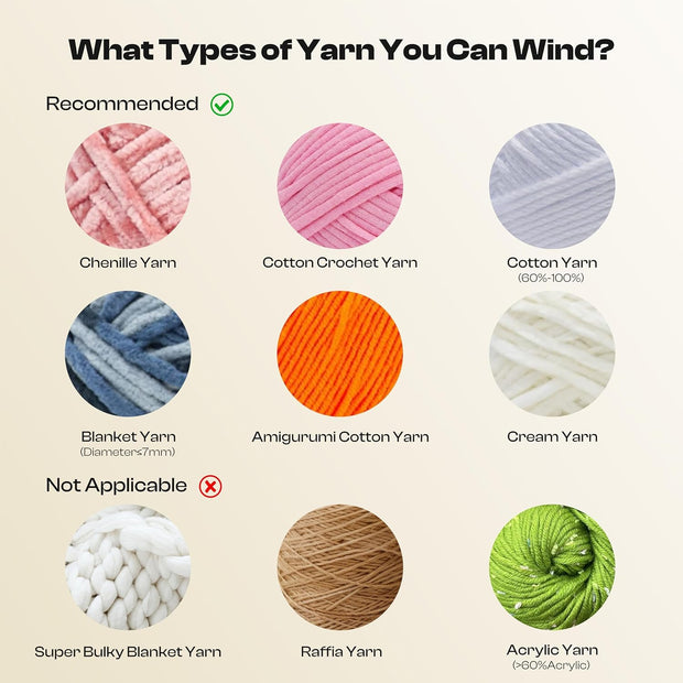 Electric Yarn Ball Winder – 10oz Large Capacity