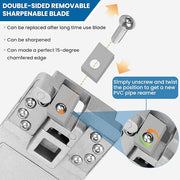 🔧 PVC Pipe Reamer Deburring Tool – Professional Chamfering Tool for Plastic Pipes with HSS Blades, Ergonomic Grip &amp; Wide Compatibility